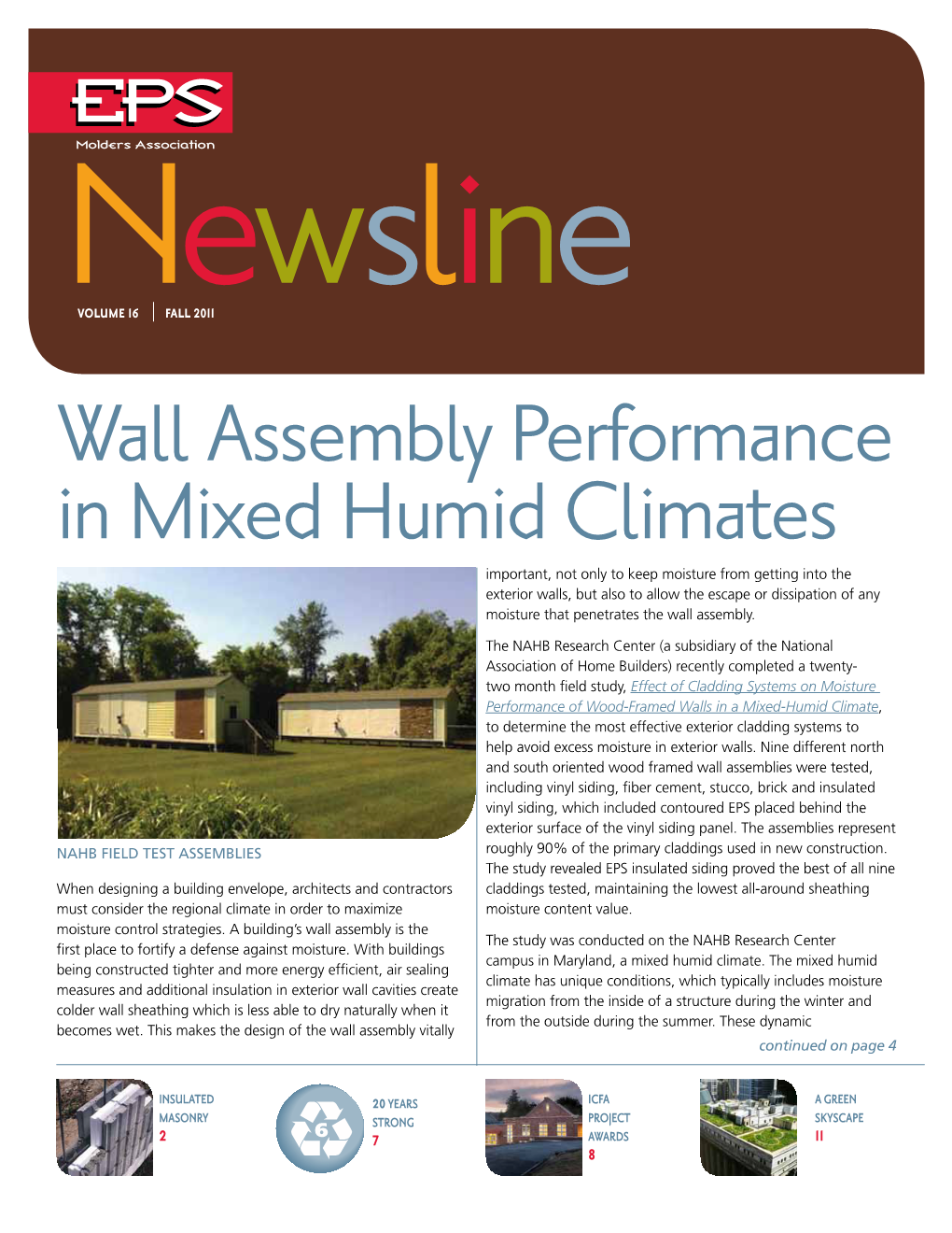Wall Assembly Performance in Mixed Humid Climates