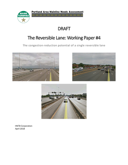 DRAFT the Reversible Lane: Working Paper #4
