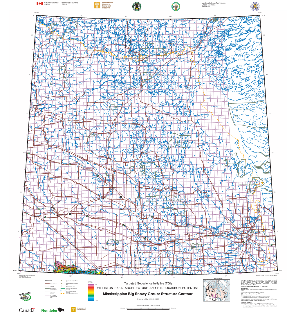 Mississippian Big Snowy Group: Structure Contour