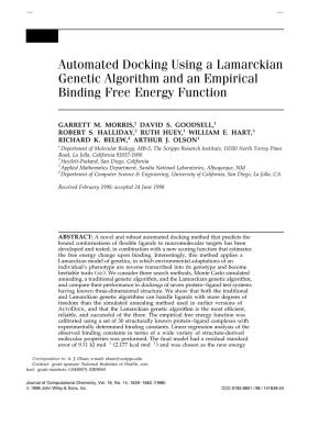 Automated Docking Using a Lamarckian Genetic Algorithm and an Empirical Binding Free Energy Function