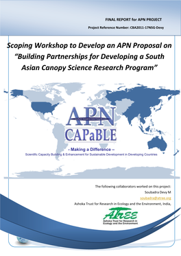 Building Partnerships for Developing a South Asian Canopy Science Research Program”