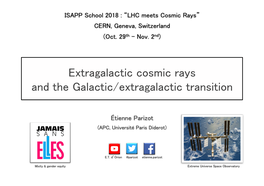 Extragalactic Cosmic Rays and the Galactic/Extragalactic Transition