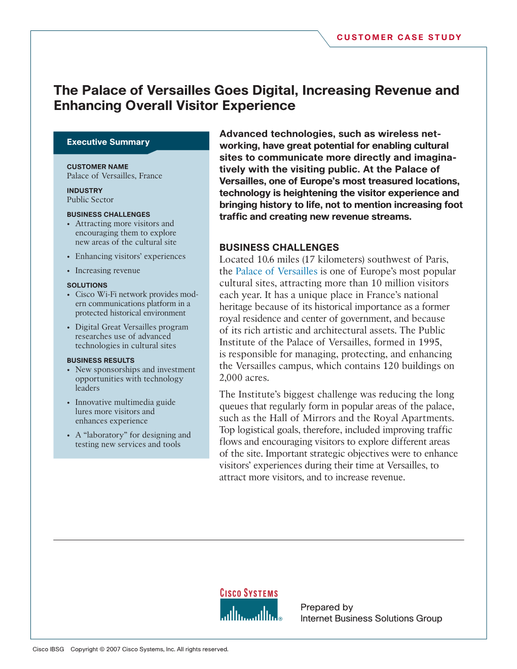 The Palace of Versailles Goes Digital, Increasing Revenue and Enhancing Overall Visitor Experience