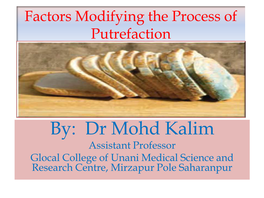 Factors Modifying the Process of Putrefaction