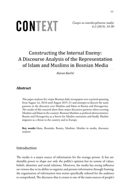 A Discourse Analysis of the Representation of Islam And