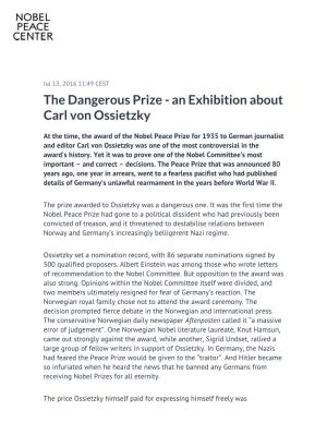 The Dangerous Prize - an Exhibition About Carl Von Ossietzky