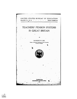 Teachers' Pension Systems in Great Britain