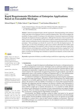 Rapid Requirements Elicitation of Enterprise Applications Based on Executable Mockups