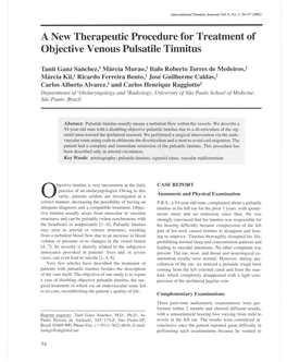 A New Therapeutic Procedure for Treatment of Objective Venous Pulsatile Tinnitus