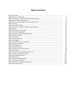 Table of Contents