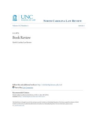 Book Review North Carolina Law Review