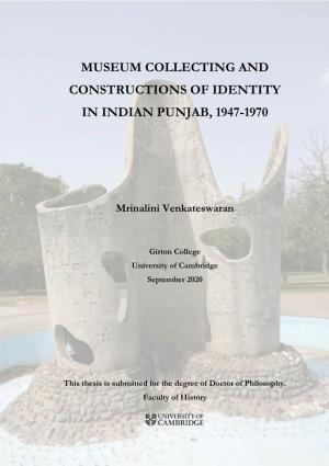 Museum Collecting and Constructions of Identity in Indian Punjab, 1947-1970
