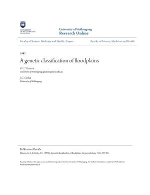 A Genetic Classification of Floodplains G C