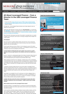About Leveraged Finance