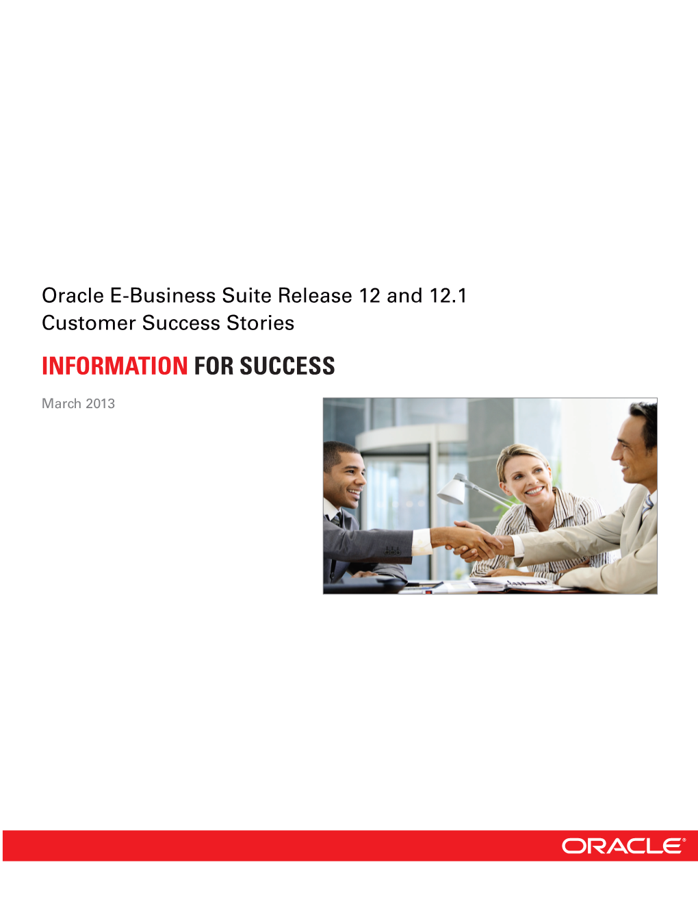 Oracle E-Business Suite Release 12 and 12.1 Reference Booklet, March