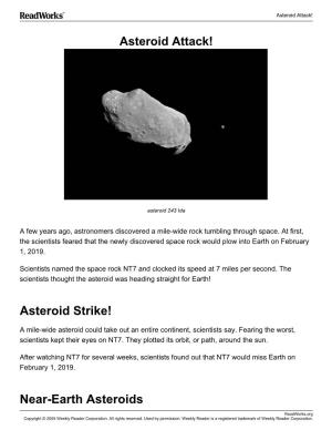 Asteroid Strike! Near-Earth Asteroids