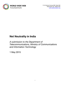 Net Neutrality in India