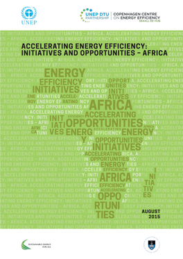 Accelerating Energy Efficiency: Initiatives and Opportunities Africa