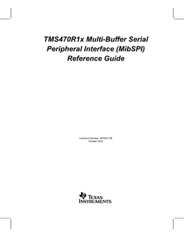 Mibspi) Reference Guide