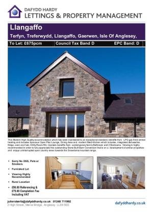Llangaffo Terfyn, Treferwydd, Llangaffo, Gaerwen, Isle of Anglesey