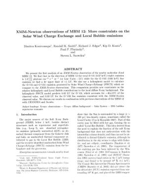 XMM-Newton Observations of MBM 12: More Constraints on the Solar Wind Charge Exchange and Local Bubble Emissions