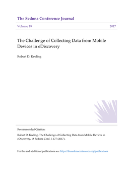 The Challenge of Collecting Data from Mobile Devices in Ediscovery