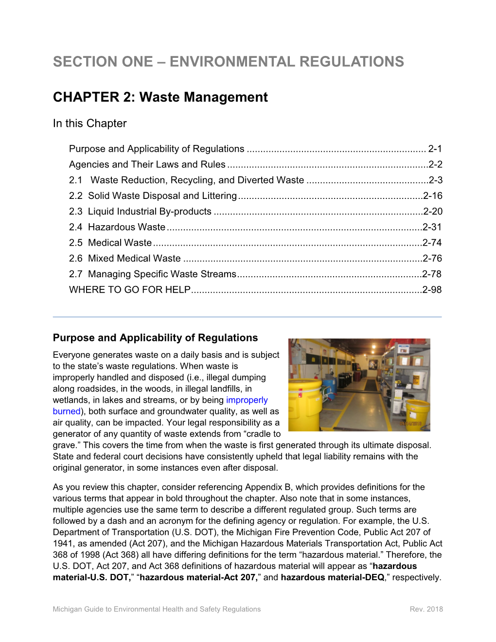 CHAPTER 2: Waste Management