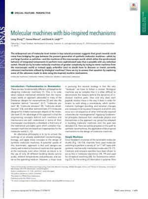 Molecular Machines with Bio-Inspired Mechanisms SPECIAL FEATURE: PERSPECTIVE