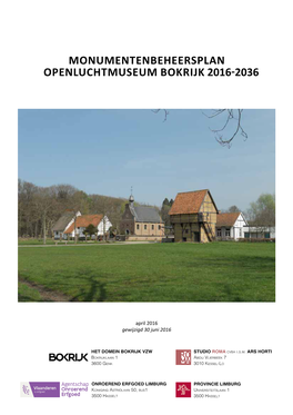 Monumentenbeheersplan Openluchtmuseum Bokrijk 2016-2036