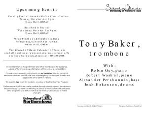Tony Baker, Trombone