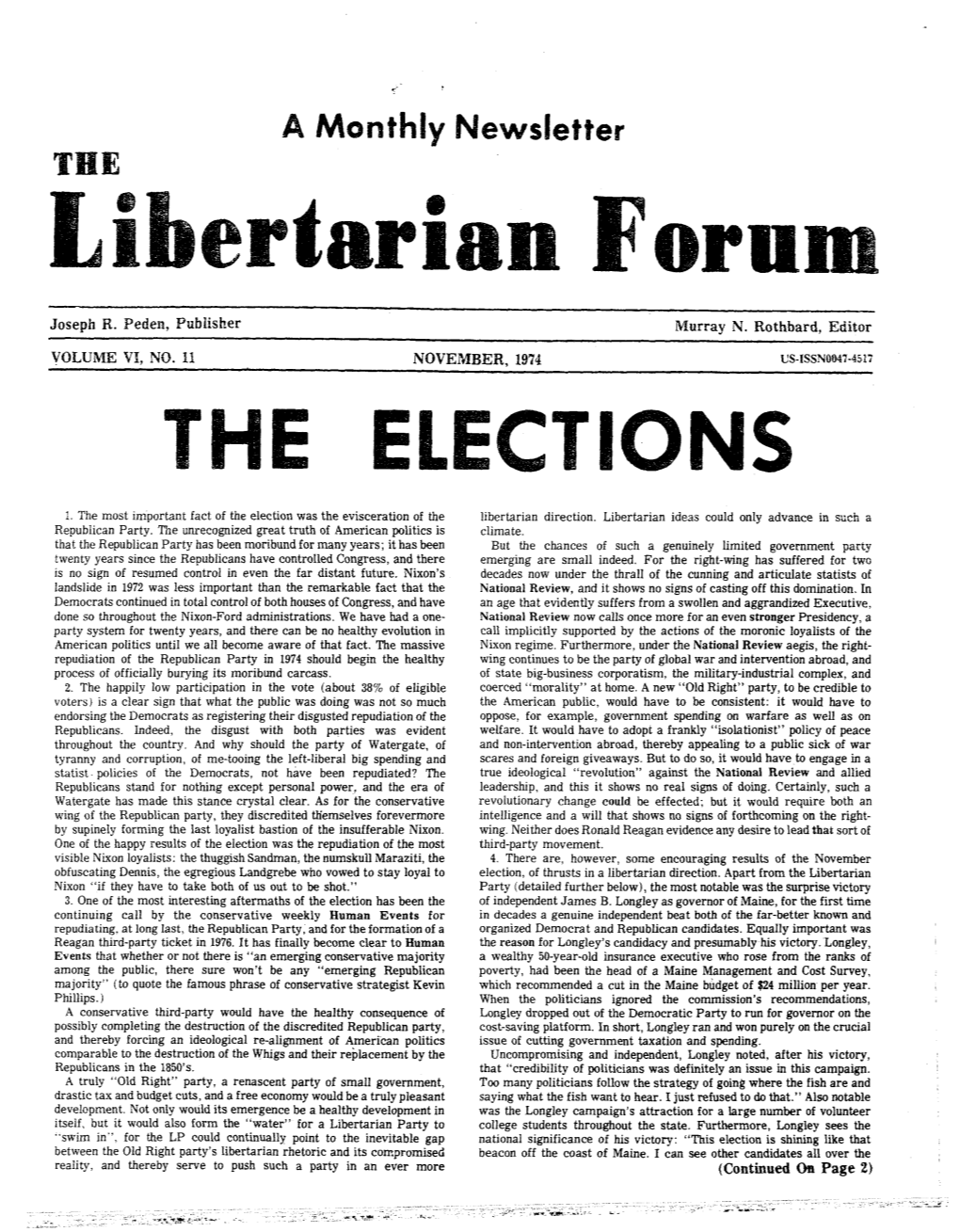 Libertarian Forum Page 3 After Rabat, What?