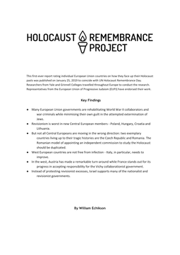 Holocaust Remembrance Project Finds That Hungary, Poland, Croatia, and the Baltics Are the Worst Offenders