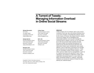 Managing Information Overload in Online Social Streams