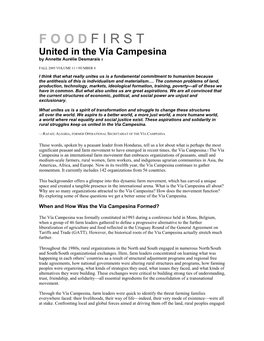 United in the Via Campesina