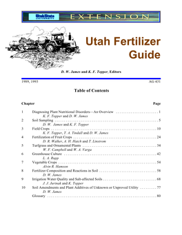 Utah Fertilizer Guide