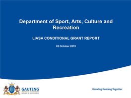 Department of Sport, Arts, Culture and Recreation