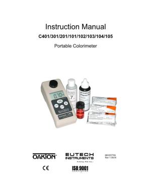 Instruction Manual C401/301/201/101/102/103/104/105