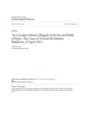 1St Canadian Infantry Brigade in the Second