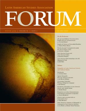 LASA Forum Is Published Four Times a Year