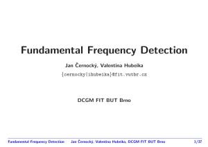 Fundamental Frequency Detection