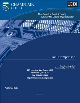 Forensic Tool Comparison