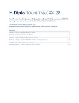 H-Diplo ROUNDTABLE XXI-28