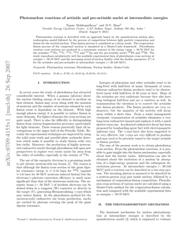 Photonuclear Reactions of Actinide and Pre-Actinide Nuclei at Intermediate Energies