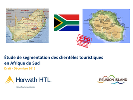Étude De Segmentation Des Clientèles Touristiques En Afrique Du Sud Draft - Décembre 2015