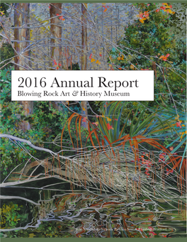 2016 Annual Report Blowing Rock Art & History Museum