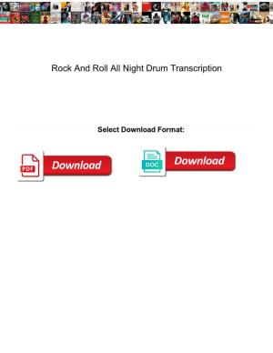 Rock and Roll All Night Drum Transcription