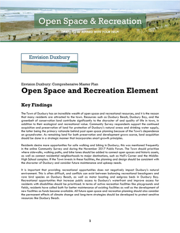 Open Space and Recreation Element
