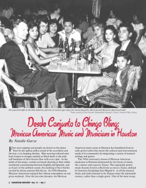 Desde Conjunto to Chingo Bling: Mexican American Music and Musicians in Houston by Natalie Garza