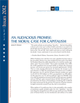 THE MORAL CASE for CAPITALISM James R