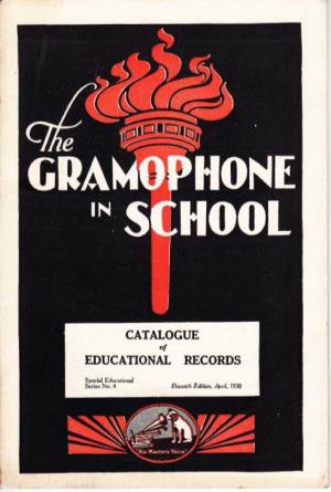 The GRAMOPHONE in SCHOOL (HMV 1930)